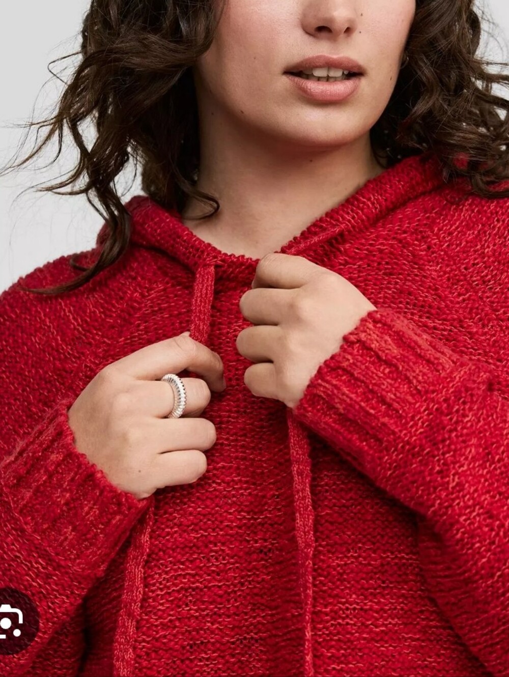 Torrid Textured Red Knit Hoodie Sweater - Women 2X